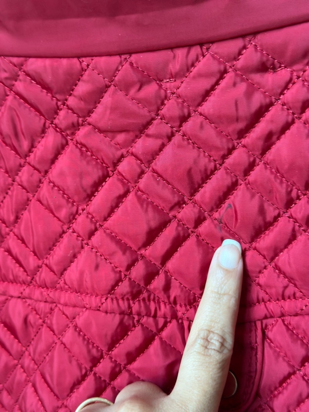 Classic Quilted Red Women's Vest with Zip Pockets - Picture 8 of 12